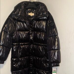 MICHAEL Michael Kors Shiny Black Puffer Jacket
